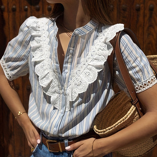 Korean-style New Summer Womens Short-sleeve Shirt
