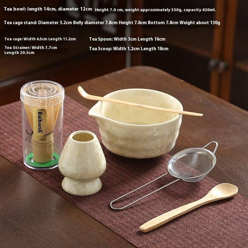 Crystal Glaze Matcha Japanese Style Kung Fu Tea Set Accessories