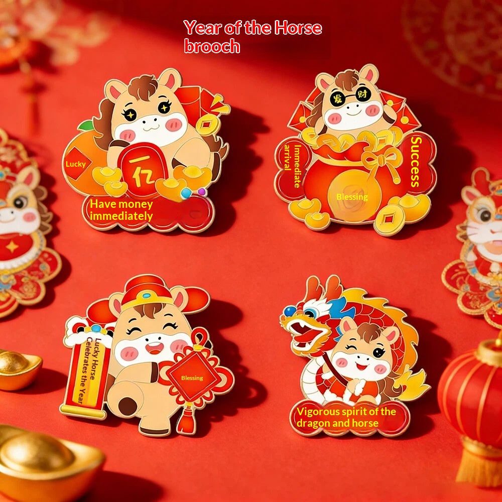 Cute Animal Zodiac Year Gift Jewelry Clothing Accessory Brooch