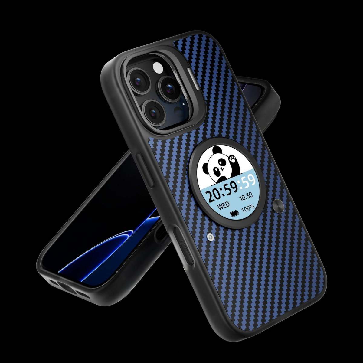 Carbon Fiber Smart Round-Screen Phone Case