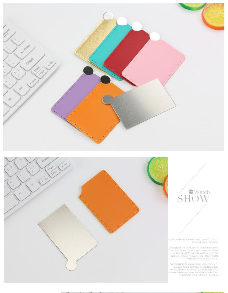 Stainless Steel Mirror Makeup Card Mirror Gift Portable Mirror