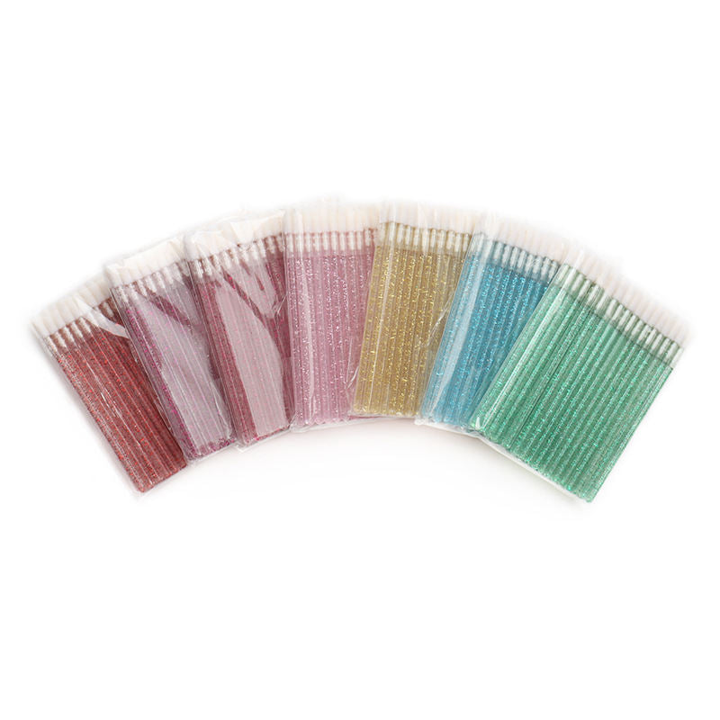 Lip Gloss Brush Makeup Brush Beauty Tool 7 Colors Available Disposable Crystal Handle