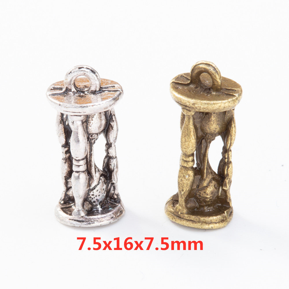 DIY Vintage Alloy Jewelry Accessories Hourglass Pendant Charm