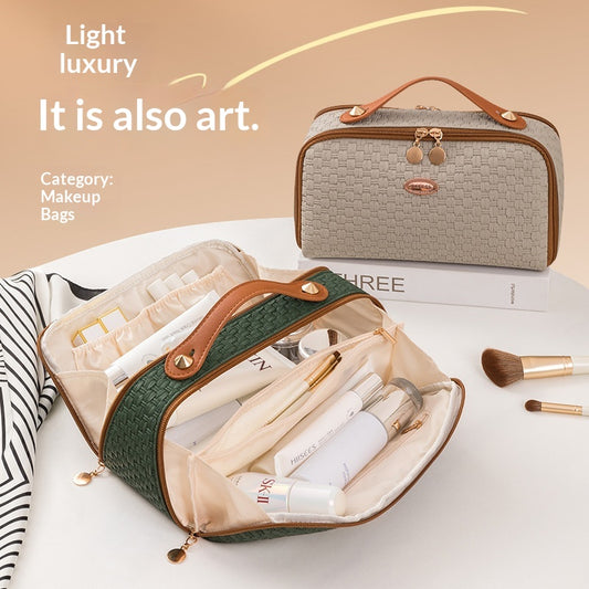 Portable Hard-Shell Toiletry And Makeup Bag For Travel