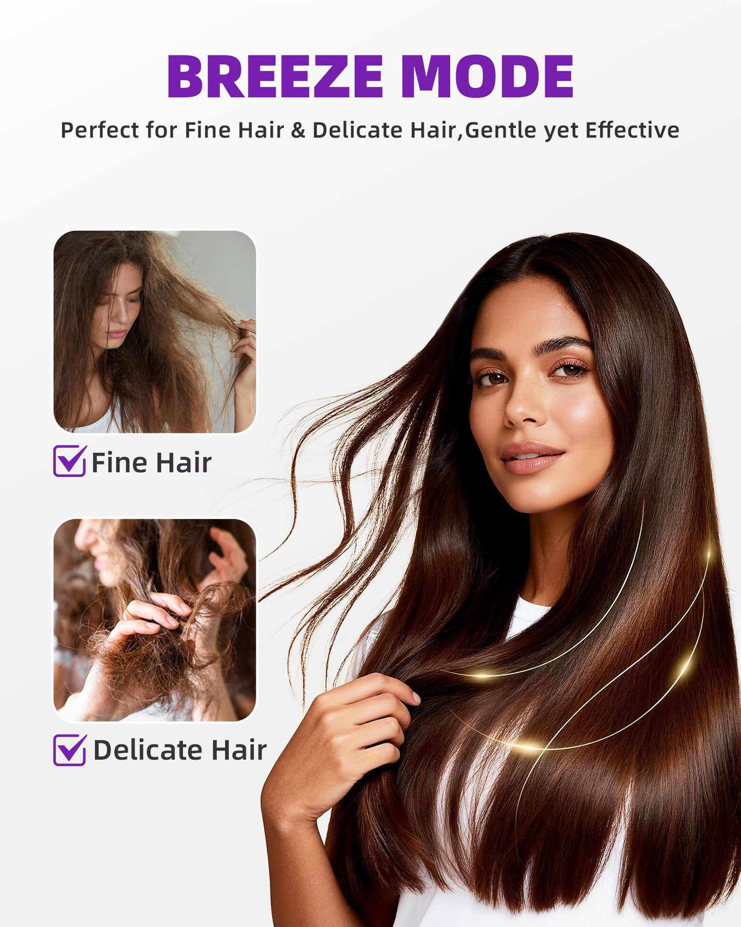 Hair Dryer, Professional Ionic Hair Dryer For Fast Drying, Low Noise And Quiet, Lightweight, 600 Mmillion Negative Lonic High-Speed Hair Blow Dryer Without Hair Damage For Women, Men, Travel, Salon