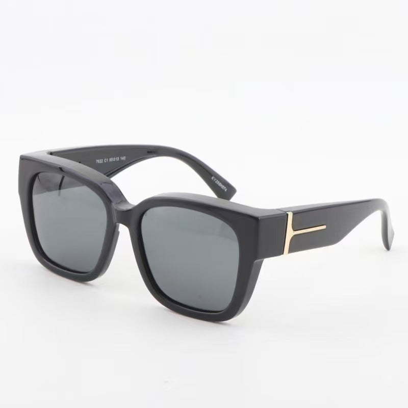 Korean-style Oversized Myopia Glasses With A Leopard Print For A Premium Look