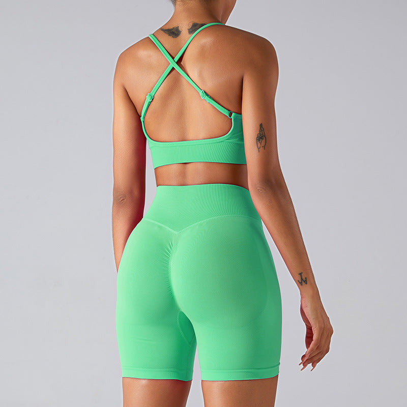 Women's Seamless Beauty Back Exercise Yoga Clothes