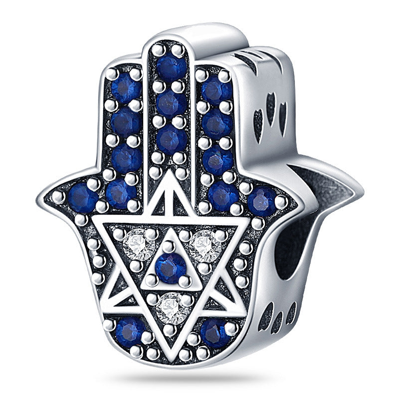 Beaded Bracelet Pendant Zircon Blue Eye Beads Accessories