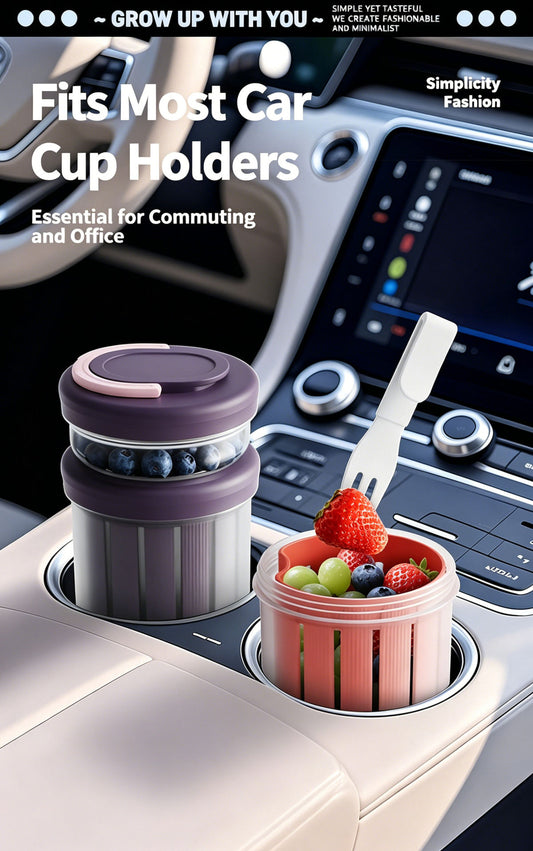 Transparent Airtight Oat Storage Jar With Lid, Portable Breakfast Cup, Ideal For Yogurt, Milkshakes & Cereal, Commuter Car Water Cup, Outdoor Salad Food Preservation Container