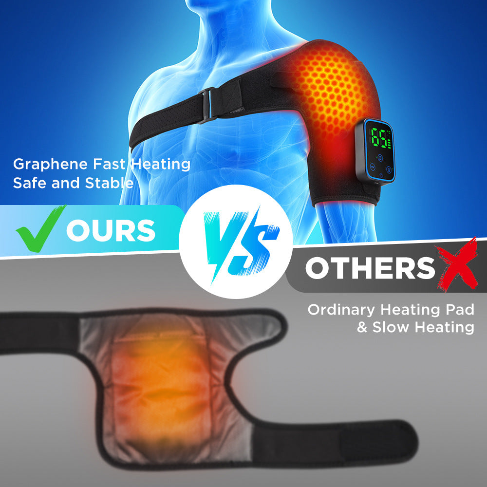 Graphene-heated Shoulder Brace With Smart Controller For Warmth And Joint Support