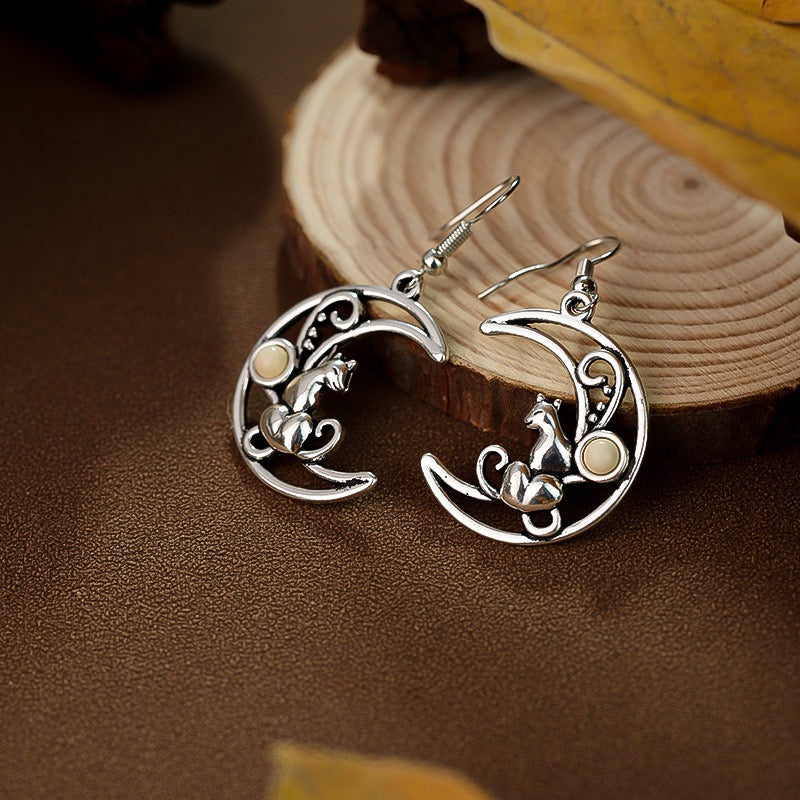 Bohemian Retro Earrings Women Leaf Faux Turquoise Teardrop Dangle Vintage Ethnic Gift