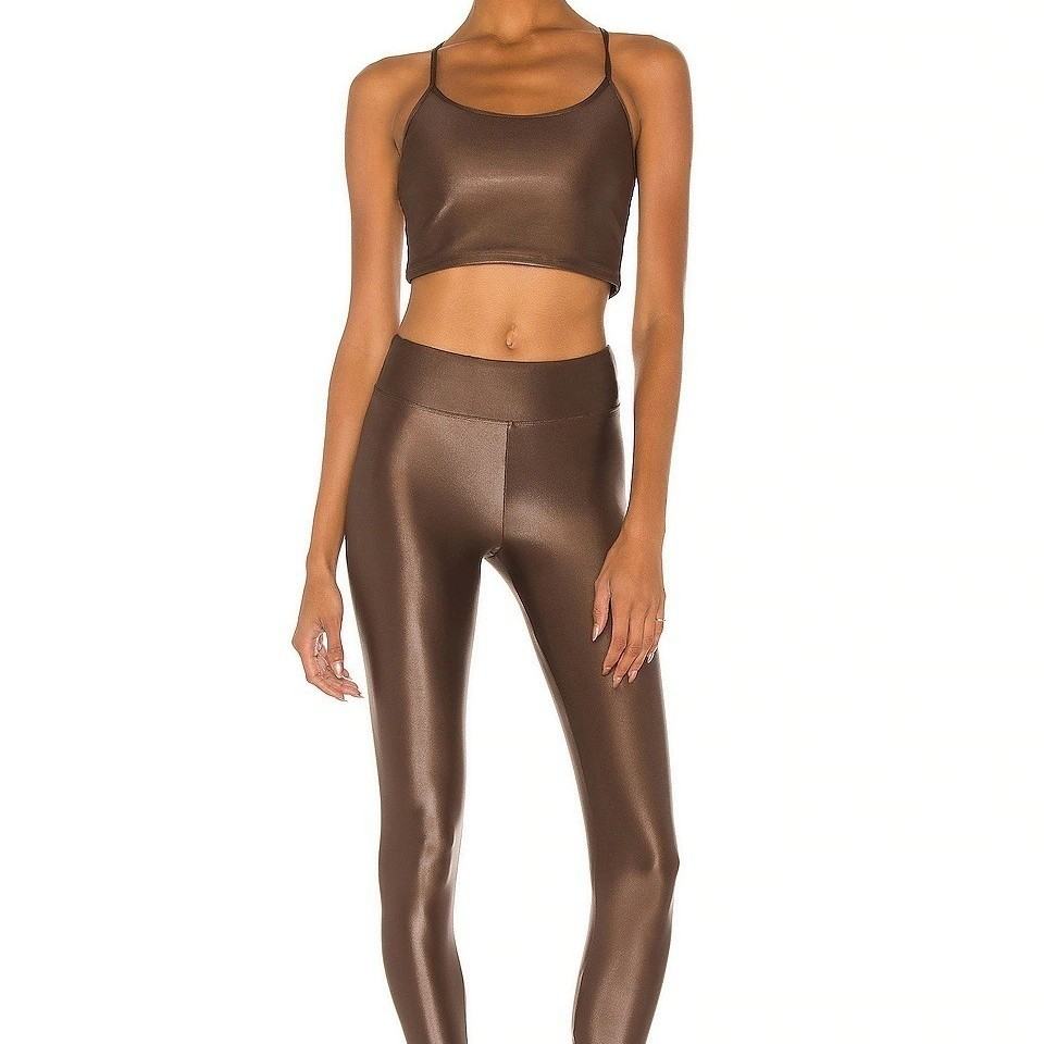 Glossy Light Sense Bronzing Yoga Suit Sports Fitness