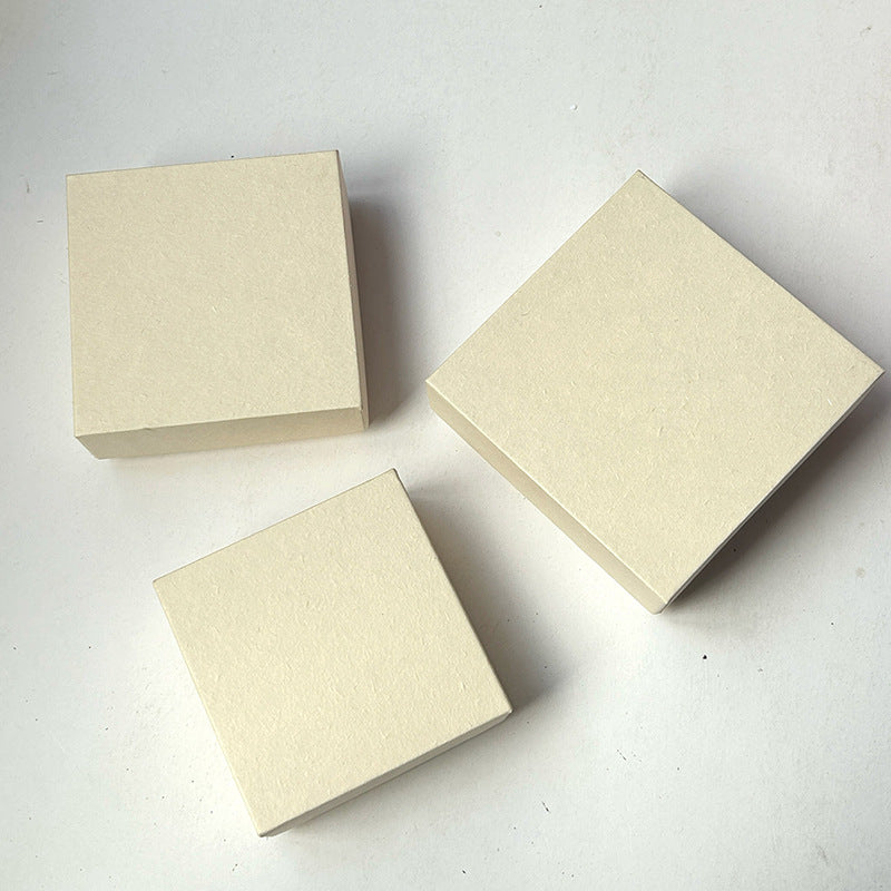 Solid Color Paper Jewelry Box - Tian Di Gai Gift Packaging for Necklaces Earrings Rings Bracelets