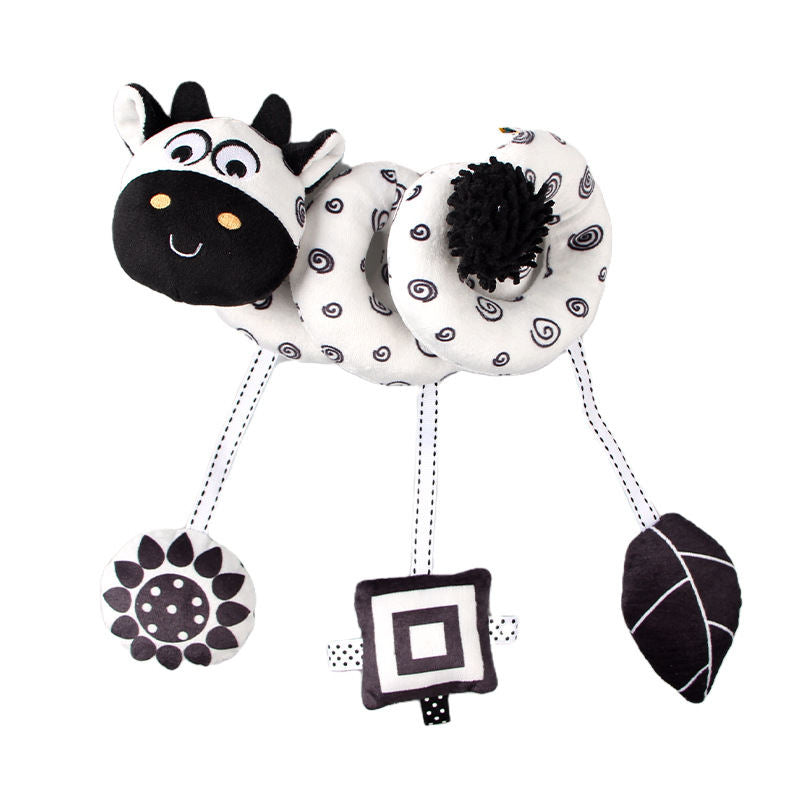 Aipinqi New Early Education Bed Winding Toys Baby Black And White Animal Vision