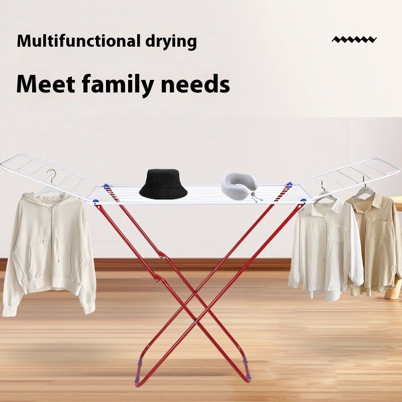 Indoor Home Folding Clothes Hanger Installation-free Mobile