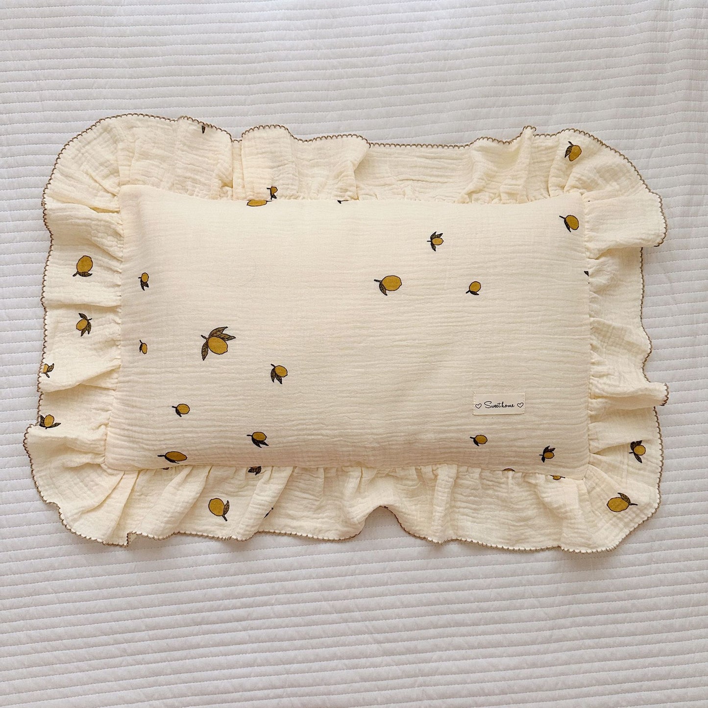 Korean-style Floral Cotton Gauze Pillowcase