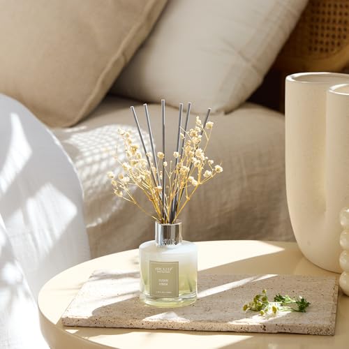 Airkeep Reed Diffuser Set,3.38 fl oz (100 ml) - Clean Linen Oil Diffusers with 8 Reed Sticks,Home Fragrance Reed Diffuser ...