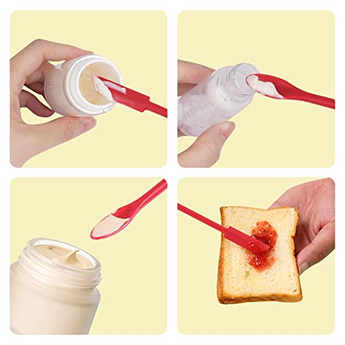 Mini Spatula Silicone Spatula Set - Cuttte 2pcs Small Makeup Scrapers for Cosmetics, Reusable Beauty Tiny Tools, Thin Jar ...