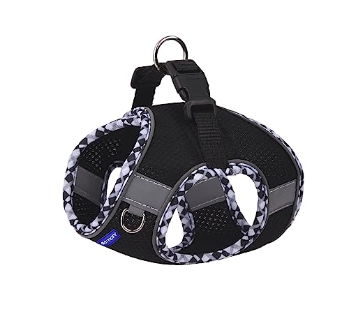 BTDCFY Step-in Mesh Dog Harness and Leash Set, Breathable Air Mesh, Reflective, Escape Proof, No Choke, Lightweight, Blac...
