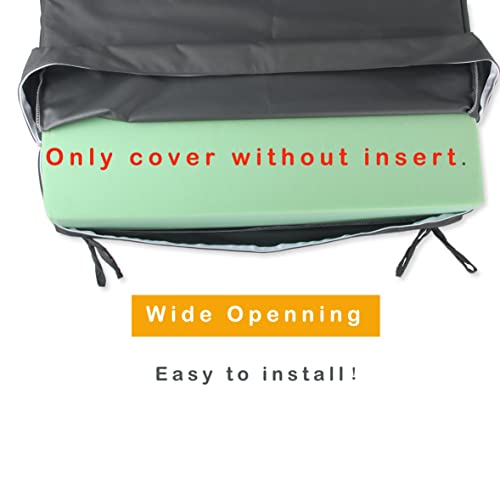 Leeymoo Patio Seat Cushion Covers, Water Repellent Patio Cushion Replacement Covers-Only Covers (18"x18"x2" 2 Pack Peacock...