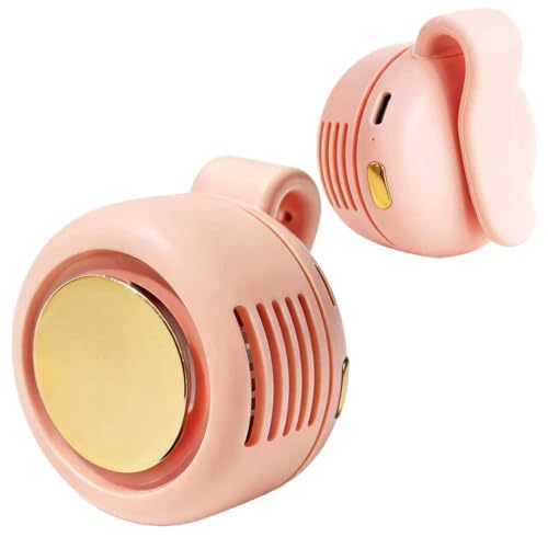 A V Portable Silent Clip-On Bladeless Personal Fan, Wearable Waist & Neck Fan, 360° Rotation, 3 Speeds, USB-C Rechargeabl...
