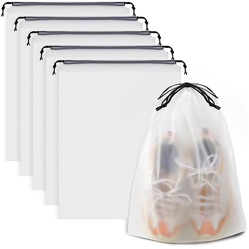 COIDEA, Waterproof Travel Drawstring Shoe Bags for Packing, Storage, Travel Essentials for Men and Women, 15.7 x 11.8 inch...