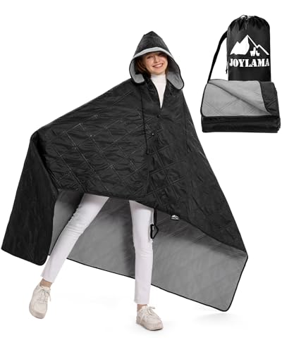 JOYLAMA Outdoor Camping Blanket, Fleece Waterproof Stadium Blanket with Portable Bag, Lightweight for Cold Weather, Sport...