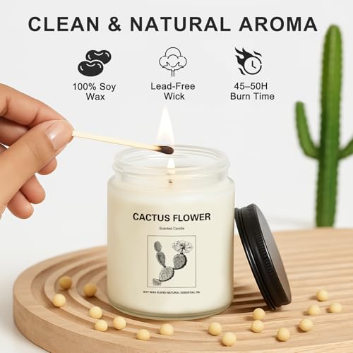 Scented Candles for Home,4 Pack Soy Candle Gift Set with 4 Fragrance Scents,Aromatherapy Lavender Floral & Wood Candles fo...