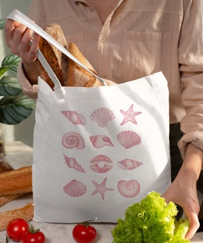 SZERE Beach Summer Canvas Tote Bag for Women Teen Girls Gifts Cute Small Travel Work Tote Bags Reusable Grocery Bags
