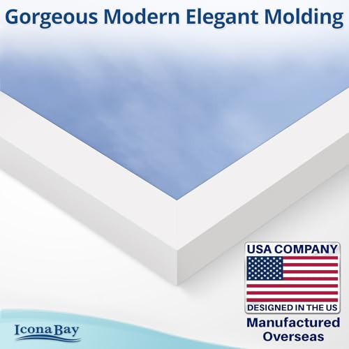 Icona Bay - 8x10 Picture Frames - White, 3 Pack - Sturdy Engineered Wood Photo Frames - Sleek Design, Table Top or Wall Mo...