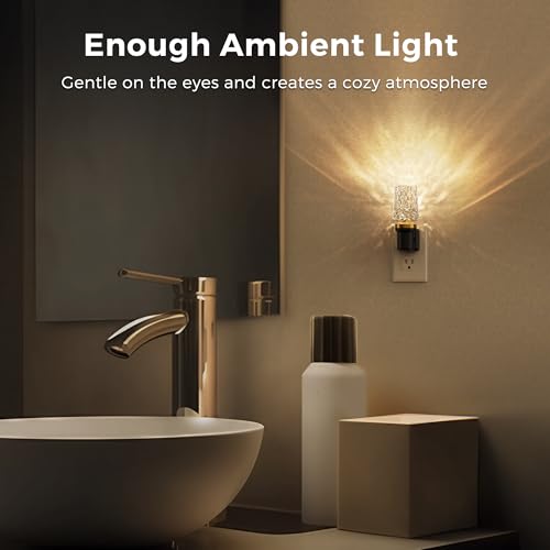 L LOHAS LED Night Light,Plug in Night Light with Light Sensor,0-100LM Brightness Adjustable,3000K Soft White,Acrylic Decor...
