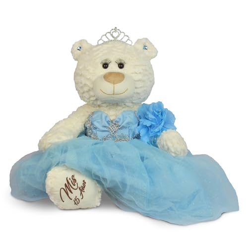 Kinnex Collections by Amanda Large 20” Quinceañera Teddy Bear Centerpiece – Elegant Dress, Oversized Keepsake Gift for 15 ...