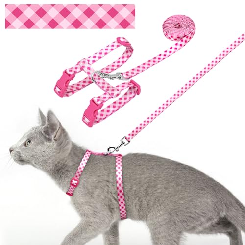 azuza Cat Harness and Leash Set for Safe Walking and Travel, Escape Proof Cat Harness, Lightweight Soft and Comfortable, A...