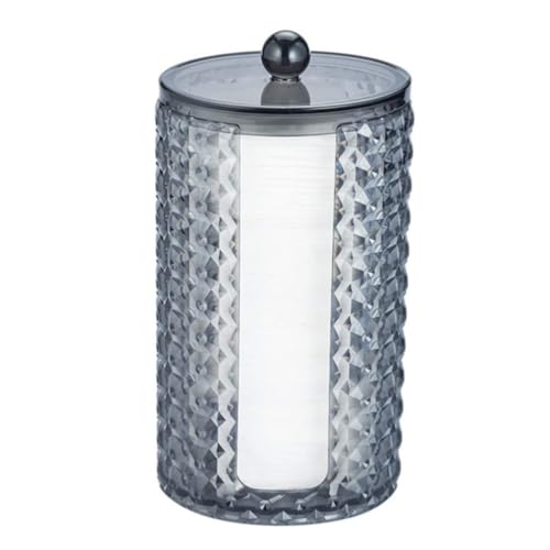 SOLUSTRE Cotton Pad Holder and Cotton Swab Storage Box 4.05X2.95X7.67In Acrylic Organizer with Dustproof Lid for Makeup Br...