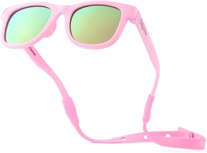 Polarized Baby Sunglasses With Strap - Unbreakable Flexible Infant Sunglasses For Toddlers Newborns 0-24 Months