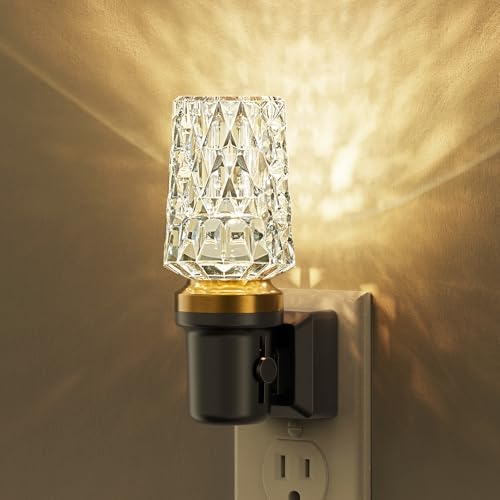 L LOHAS LED Night Light,Plug in Night Light with Light Sensor,0-100LM Brightness Adjustable,3000K Soft White,Acrylic Decor...