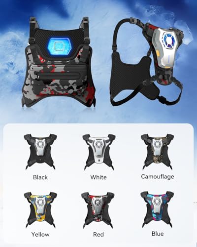 THOUSTA Portable Cooling Vest with 30000mAh Battery, Wearable Cooler with Chest Pack, Lightweight Heat Relief Gear