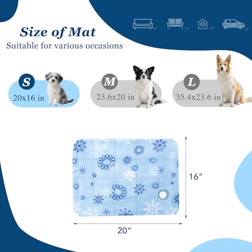 Cooling Mat for Dogs - 2025 Upgraded 20"x16" Washable Pet Cooling Pad for Cats, Non-Slip Kennel Bed for Summer, Portable I...