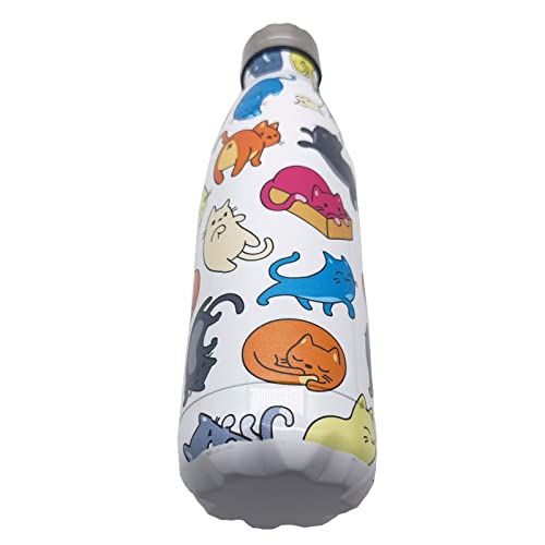 Makachen Cat Insulated Sport Water Bottles Stainless Steel Travel Mugs BPA Free Tumbler For Outdoor Camping Travel 20oz