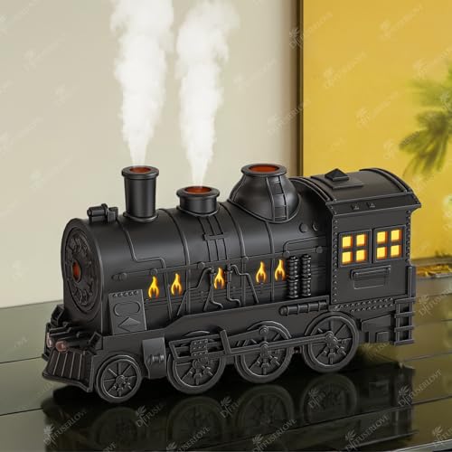Diffuserlove Train Diffuser 300ML Essential Oil Diffuser Cool Mist Humidifier Aroma Diffuser with Night Light for Bedroom ...