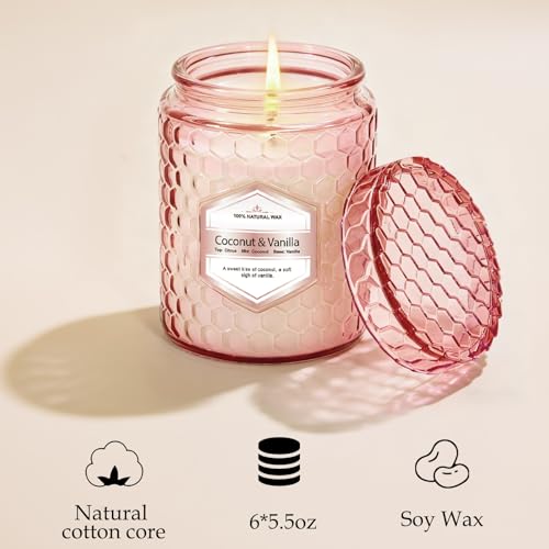 6 Pack Soy Wax Candles Sets, Scented Candles Gifts Sets for Women Birthday Christmas, 5.5 Oz Each Natural Aromatherapy Can...