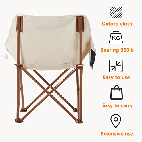 TOSAMC Portable Lightweight Camping Chair, Foldable Chair with Carry Bag and Side Pocket, Compact Outdoor Chair for Campin...