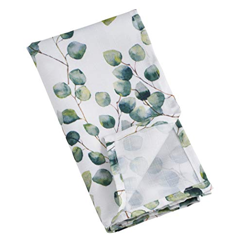 SARO LIFESTYLE Eucalyptus Leaf Table Napkin (Set of 12), Eucalyptus, 20"