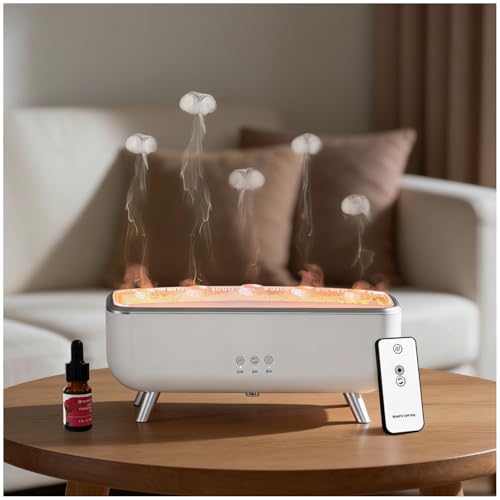 Jellyfish Diffuser Humidifier, Essential Aromatherapy 300ML Ultrasonic Diffuser with Essential Oils. 7 Colors Light Waterl...