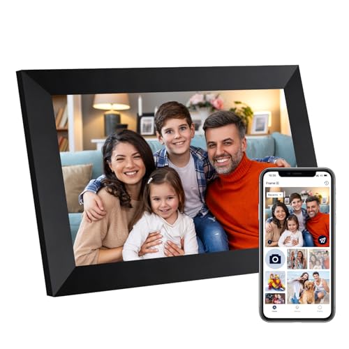 Anna Bella Digital Picture Frame 10.1 Inch IPS HD Touch Screen WiFi Smart Digital Photo Frame with 32GB Storage, Auto-Rota...