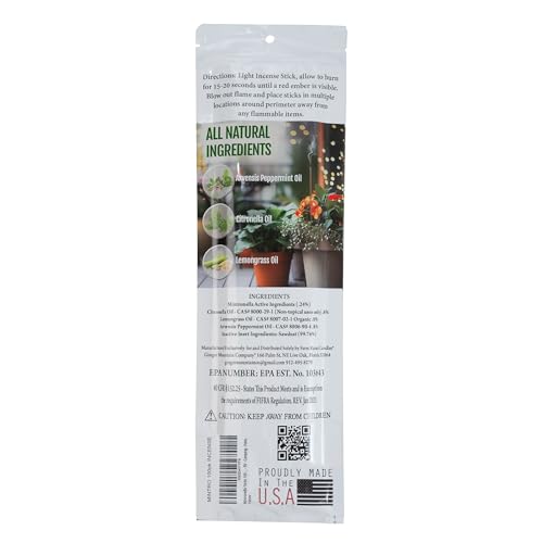 Farm Raised Candles Mintronella Citronella & Peppermint Mosquito Repellent Incense Sticks – 100 Pack – USA‑Made Natural Bu...