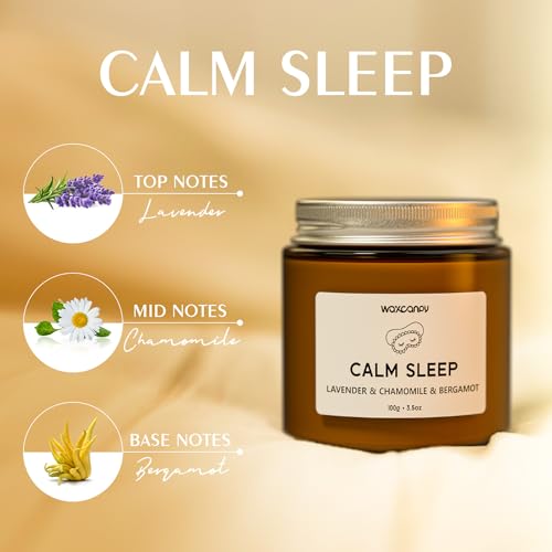 Waxcanpy Scented Candle Gift Set, Soy Candles for Women, Sleep Candles for Home Scented, 2 Pack Aromatherapy Candle for Re...