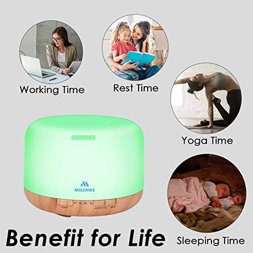 500ml Diffuser with Remote Control Waterless Automatic Shut Off Essential Oil Diffusers with Timing Mode Adjustable Oil Di...