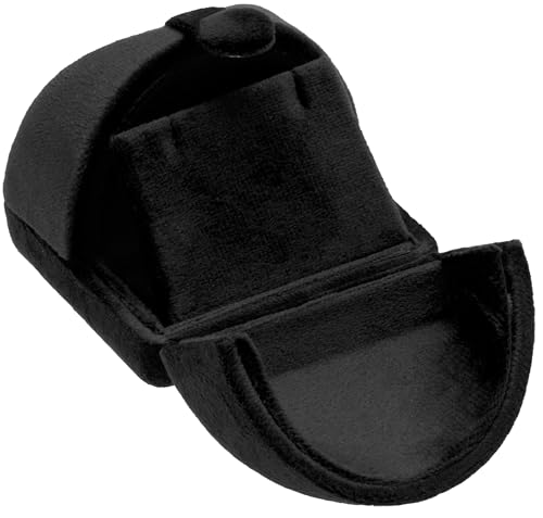 Giftop Velvet Stud Earring Gift Box Jewelry Storage Case Holder for Women Men (Black)