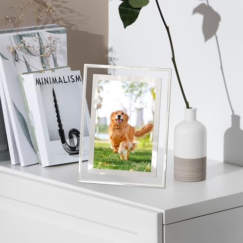ECBEITF 4x6 Picture Frames Set of 2, Desktop Clear Glass Photo Frame Horizontal or Vertical Display for Landscape, Portrai...